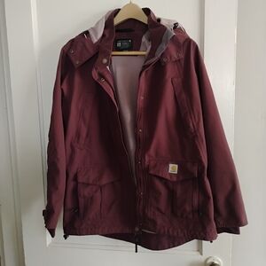 Carhartt Storm Defender Raincoat, Women's Large, Blackberry Color